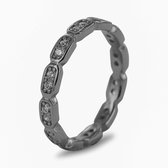 Silventi 9SIL-21868 Ring en argent - Femme - Zircone - Ensemble tout autour - 2,9 mm de large - Taille 54 - Rhodium - Argent