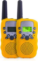 Everest T-388-2021- Talkie-walkie pour enfants et adultes-deux talkies-walkies-3 km de portée-jaune-radio bidirectionnelle