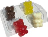 Plastic mal voor zeep maken "Mini beren" - Zeepmal - Gietmal- Vorm voor gietzeep - diy zeepjes maken