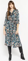 LOLALIZA Hemdjurk met luipaardprint - Khaki - Maat 34