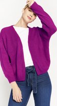 LOLALIZA Relaxed cardigan - Fuchsia - Maat L/XL