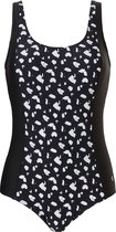 Pastunette Beach - Spots - Corrigerend Badpak - Zwart/Wit - Maat 42