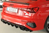 RIEGER - PERFORMANCE REAR DIFFUSER (S3 LOOK) - AUDI A3 S-LINE (GY) / S3 (GY) 2020 + SEDAN - GLOSS BLACK
