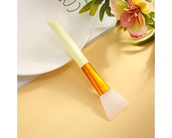 Masker kwast - Gezichtsmasker kwast - 1 stuk - Geel - Siliconen kwast voor gezichtsmasker - Make up…