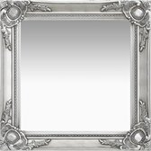 vidaXL Wandspiegel barok stijl 50x50 cm zilverkleurig