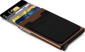 Walletstreet Uitschuifbare Pasjeshouder DS Plus - Walletstreet Aluminium Creditcardhouder Card Protector Anti-Skim/ RFID Card Protector 8 Pasjes – Brown/Bruin
