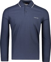 Calvin Klein Polo Blauw Aansluitend - Maat XL - Heren - Herfst/Winter Collectie - Katoen