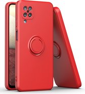 Samsung Galaxy A42 Back Cover | Telefoonhoesje | Ring Houder | Rood