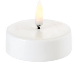 Uyuni Led Theelicht XL - Ø6,1cm x 2,2 cm - Maxi Waxinelichtje - Wit