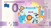 0 Euro biljet 2020 - Baby's eerste bankbiljet KLEUR blauw