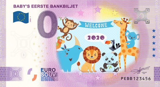 Afbeelding van het spel 0 Euro biljet 2020 - Baby's eerste bankbiljet KLEUR blauw