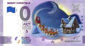 0 Euro Kerst biljet 2020 - Merry Christmas KLEUR