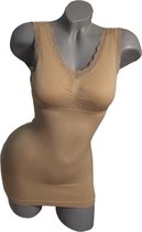 Corrigerende top met licht voorgevormde beha beige S/M