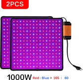 LED - Grow Light Panel - Full Spectrum - Phyto Lamp - AC85-240V - Voor Indoor - Planten Groei Licht - 2 stuks - rood en blauw licht