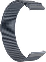 Strap-it Milanese horlogeband 20mm - universeel - space grey
