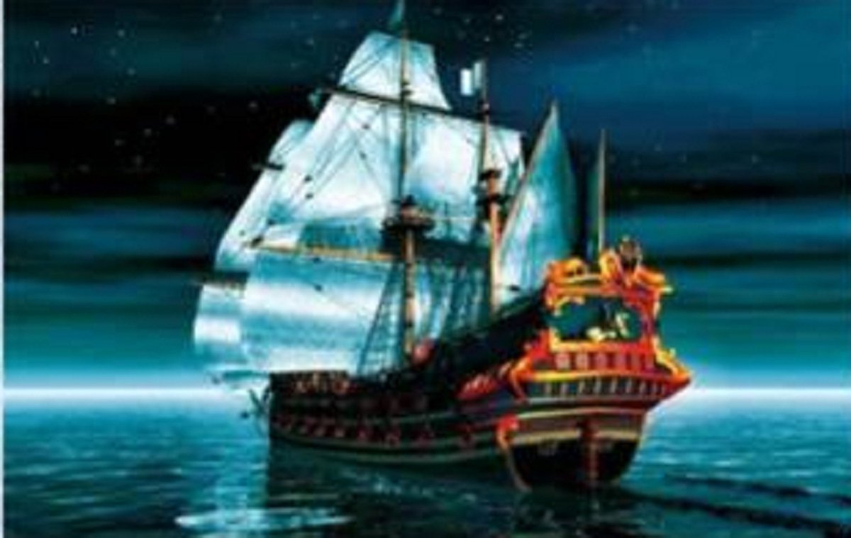 VSE Diamond painting voor volwassenen piratenschip 30 X 40 cm met vierkante steentjes - Volledig pakket - M2266-2