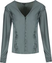 Exxcellent Roos Blouse Vergrijsd Groen-