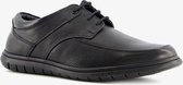 Leren heren veterschoenen - Zwart - Maat 41 - Echt leer