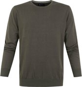 Suitable - Respect Oini Pullover O-hals Donkergroen - Maat L - Slim-fit