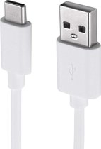 USB type C naar USB kabel - Universeel voor Android-telefoons - 1 Meter - Wit