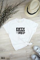 Dames T-Shirt | Tired Wit Maat L