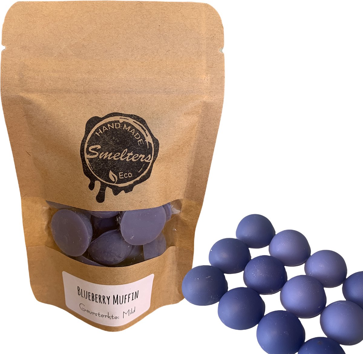 Smelters - Eco & Ambachtelijke Geurwax - Blueberry Muffin - Mild - 40g
