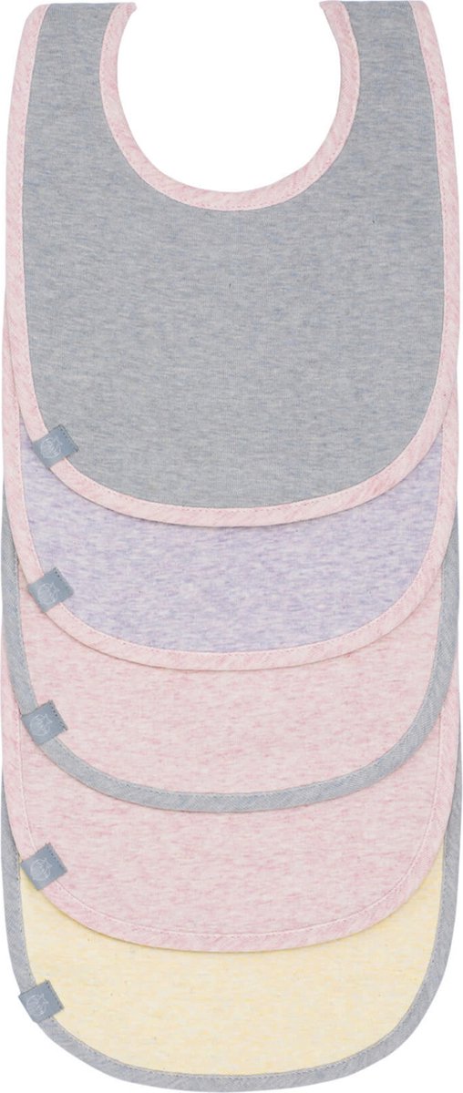 Goedkoopste Lässig slabbetje 5 stuks roze melange 3 tot 18 maanden