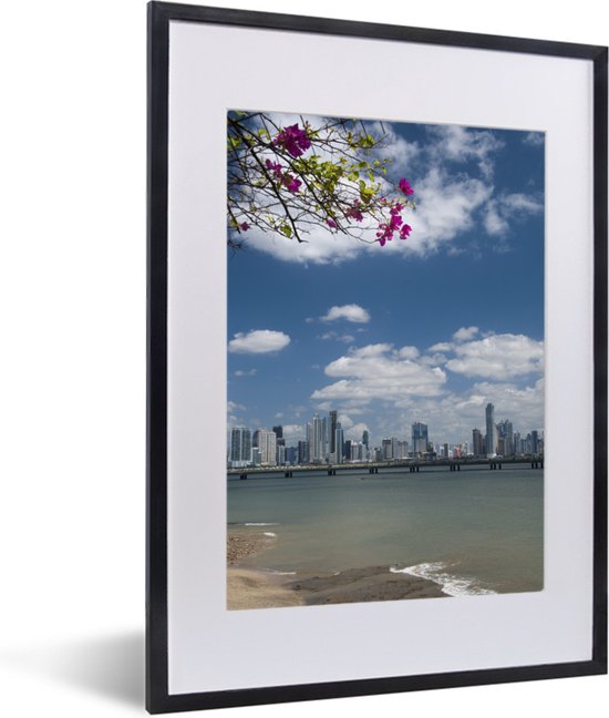 Cadre Photo 30x40 Cm Aluminium Noir Brossé - Verre Trempé, Passe-Partout A4 - Idéal Famille Salon