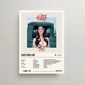 Lana Del Rey Poster - Lust for Life Album Cover Poster - Lana Del Rey LP - A3 - Lana Del Rey Merch - Muziek