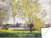 Poster The Willows - Schilderij van Claude Monet - 80x60 cm