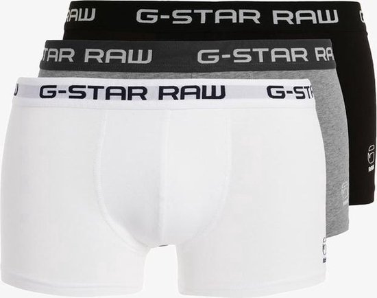 G-Star Raw Lot de 3 Boxers pour homme Zwart / Grijs / Wit Taille : XL