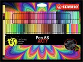 Afbeelding van STABILO Pen 68 - Premium Viltstift - ARTY Etui Met 65 Kleuren
