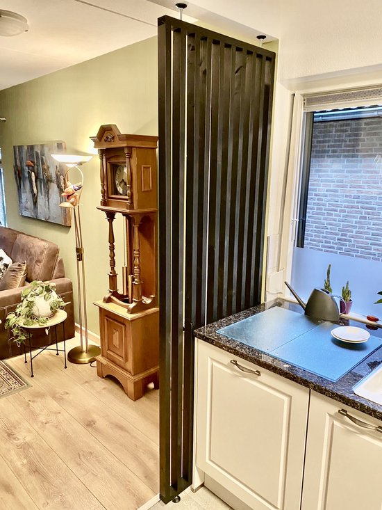 Room Divider Robuust 240cm x 84,5cm Zwart