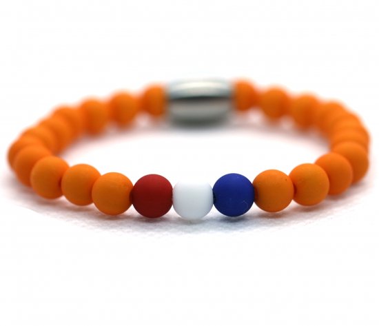 IbizaMen- oranje armband Unisex armband EK2024 Nederland 6mm