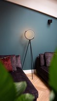 Oriented Living - Húsavik-vloerlamp - Staande dimbare LED-lamp - Warm geel licht - Zwart.