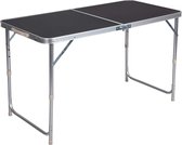 WOLTU Picknicktafel inklapbaar, aluminium in hoogte verstelbaar, Zwart