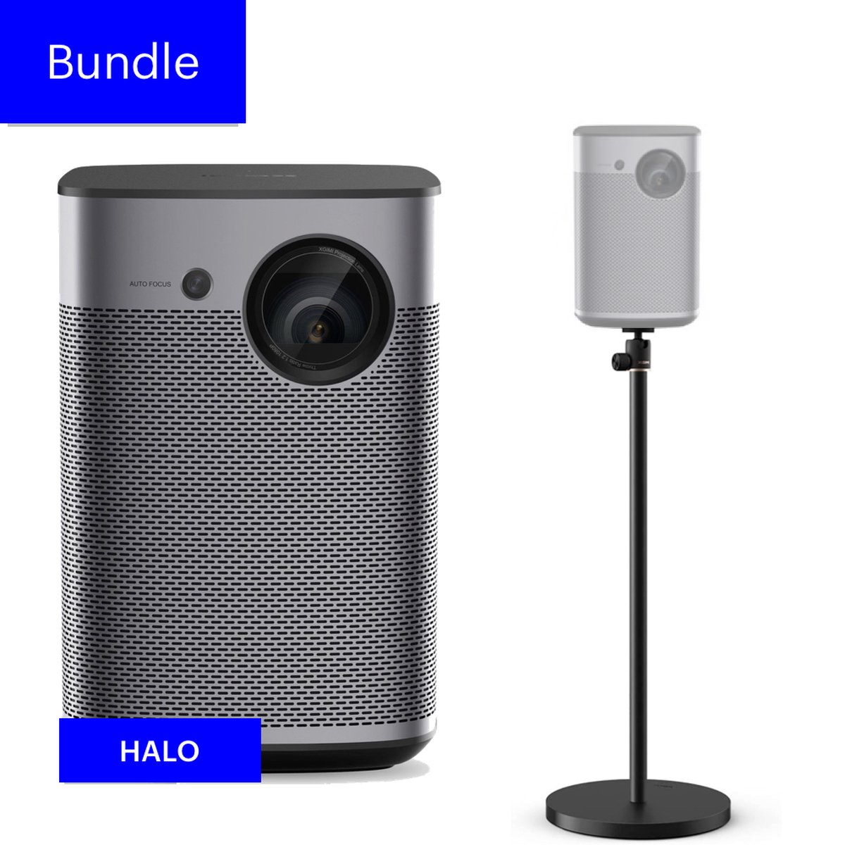 XGIMI Halo - Portable Mini Beamer Bundle - Thuisbioscoop Home Cinema - met Harman Kardon speaker - X Floor Stand - Smart Beamer - Android TV - Google - Netflix Youtube Spotify