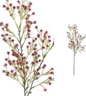 PTMD Leaves Plant Gypsophila Kunsttak - 33 x 16 x 56 cm - Donkerroze