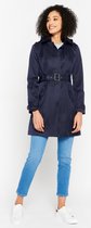 LOLALIZA Korte trenchcoat - Marine Blauw - Maat 48