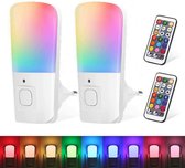 Nachtlampje - LED - plug-in/stopcontact – Afstandsbediening – dag/nacht sensor – Timer – Warmlicht – Voor in de baby/kinder kamer