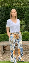Geklede broek met bloemenprint