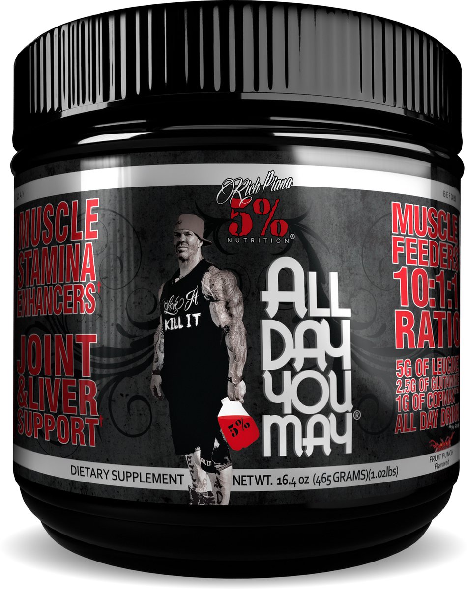 Goedkoopste All Day You May 435g 5 Nutrition Rich Piana