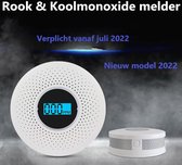 Rookmelder en Koolmonoxidemelder in één – Gratis Montagepad - Waarschuwingssignaal bij Rook, Brand en Koolmonoxide – CO2 Melder – Brandalarm - Brandmelder - Brandpreventie – Nederlandse Handl