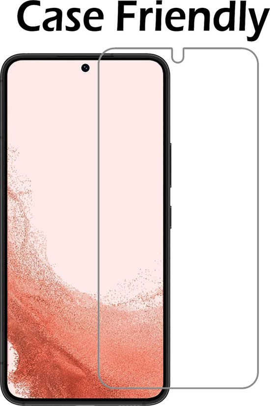 Protecteur d'écran en verre, 'Compatible avec les coques', pour Samsung Galaxy S22 Plus avec découpe pour la caméra.