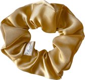 Ellastiek scrunchie goud - haarelastiekjes - haar accessoire - luxe uitstraling en kwaliteit- Handmade in Amsterdam