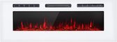 Klarstein Galeras elektrische haard - Sfeerhaard - 900 W / 1800 W - Wand- en inbouwhaard - 127 x 47 x 13 cm - Afstandsbediening - Timer - Leddisplay en thermostaat - 3 kleuren