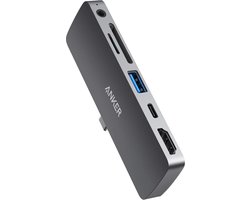 Anker PowerExpand Direct 6-in-1 USB-C Hub voor iPad Pro, met 60W Power Delivery, 4K@60Hz HDMI Input, 3.5mm Audio Input, USB 3.0 Port, SD & microSD Memory Card Slot