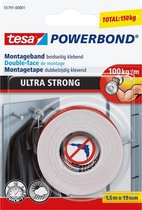 Powerbond dubbelzijdige plakband Tesa ultra 19mmx1.5m - 12 stuks