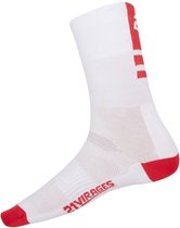 Fietssok 21Virages 15 wit rood-42-43