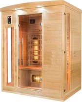 France Sauna Apollon Quartz - Infraroodsauna - Digitaal bedieningspaneel - Canadees Sparrenhout - 7 kleuren